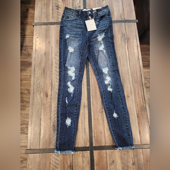 KanCan Afton 90s High Rise Five Button Fly Flare